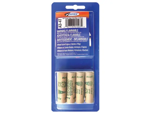 Moteurs de fusée modèle Estes A3-4T (paquet de 4) moteurs 13 mm - mini