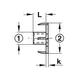 M5 x 9mm 4 pronged T nut - 5 pack, Opzioni del prodotto: Dado a T M5 x 9 mm, 2 image