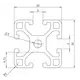 30mm (3030) lanceerrail 1200mm lange (1,2m) aluminium rail met 6mm sleuf (~1010) L IR-profiel, Productopties: 30mm rail - 6mm slot - 1200mm long, 3 image