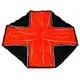 96" (2438mm) Crossfire reinforced topflight parachute (Neon Orange / Black), 3 image model rocketry
