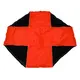 96" (2438mm) Crossfire reinforced topflight parachute (Neon Orange / Black) model rocketry