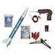 LOC I rocket starter set with launch pad, controller, wadding, battery and 6x A6-4 motors kit, 7 image model rocketry